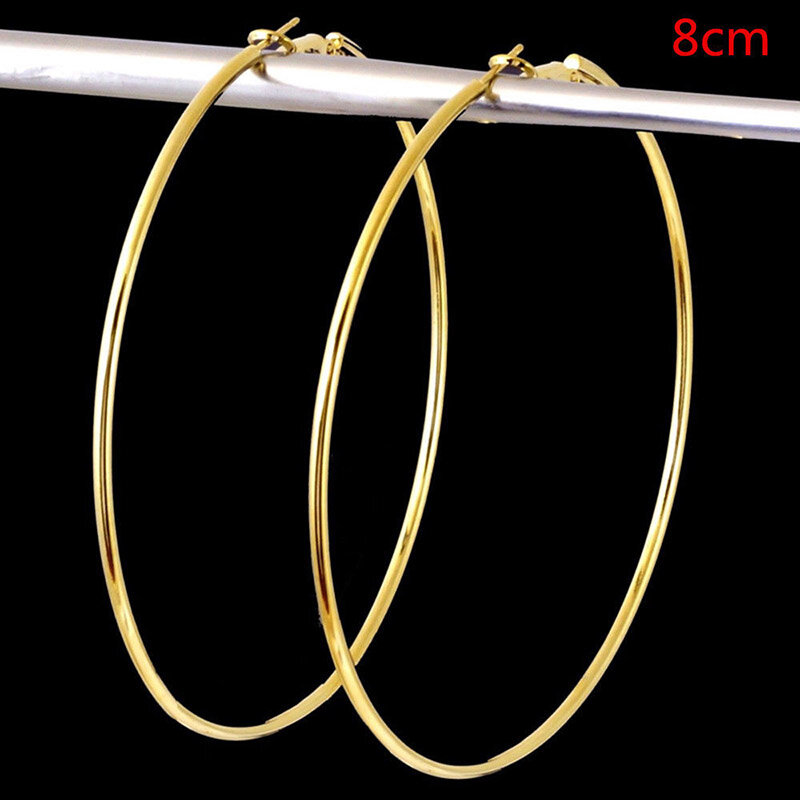 EKUSTYEE бренд 4 размера большие серьги кольца для женщин ювелирные изделия матери золотого цвета модные украшения бижутерия аксессуар на день ...