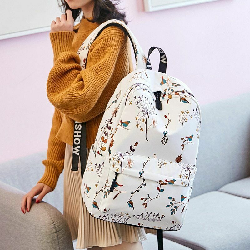 Tourya Fashion Waterproof Women Flower Backpack School Bags For Teenagers Girls Laptop Rucksack Bookbags Travel Bagpack Mochilas