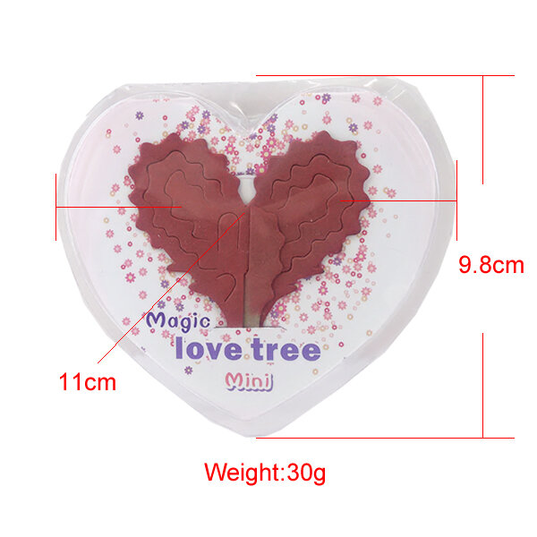 2019 75mm H Red Visual Magic Growing Paper Love Tree Magical Loving Heart Christmas Trees Kids Science Toys For Children Novelty
