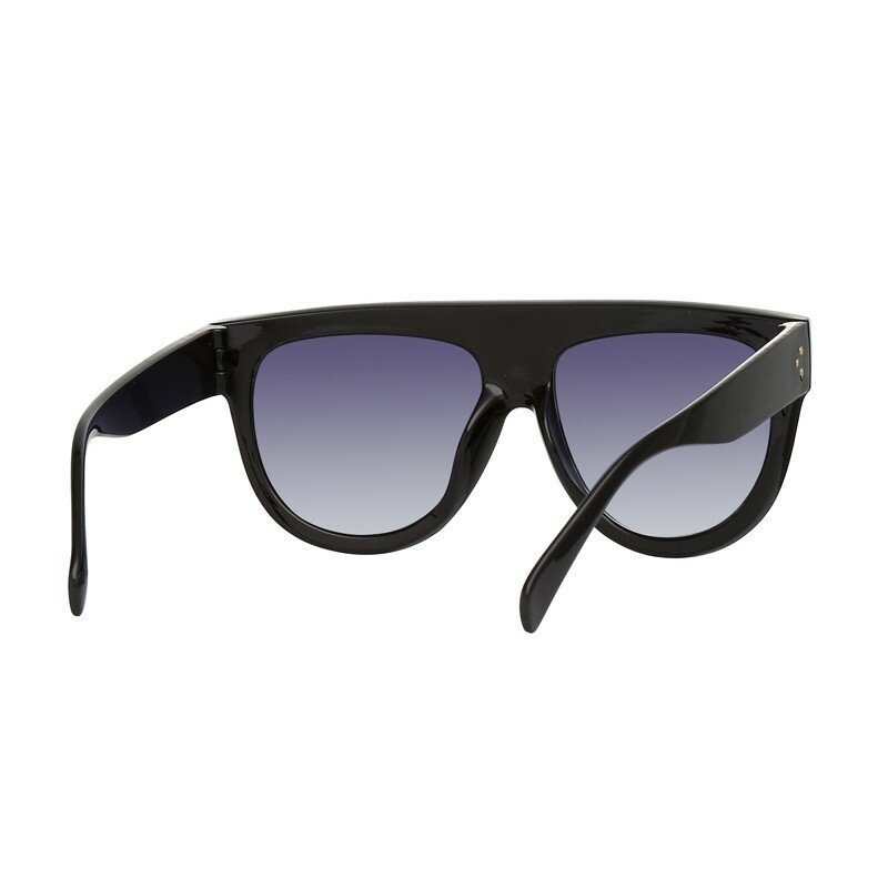Flat Top Oversized Woman Sunglasses Retro Shield Shape Luxy Brand Design Big Frame Rivet Shades Sunglasses Woman UV400 Eyewear