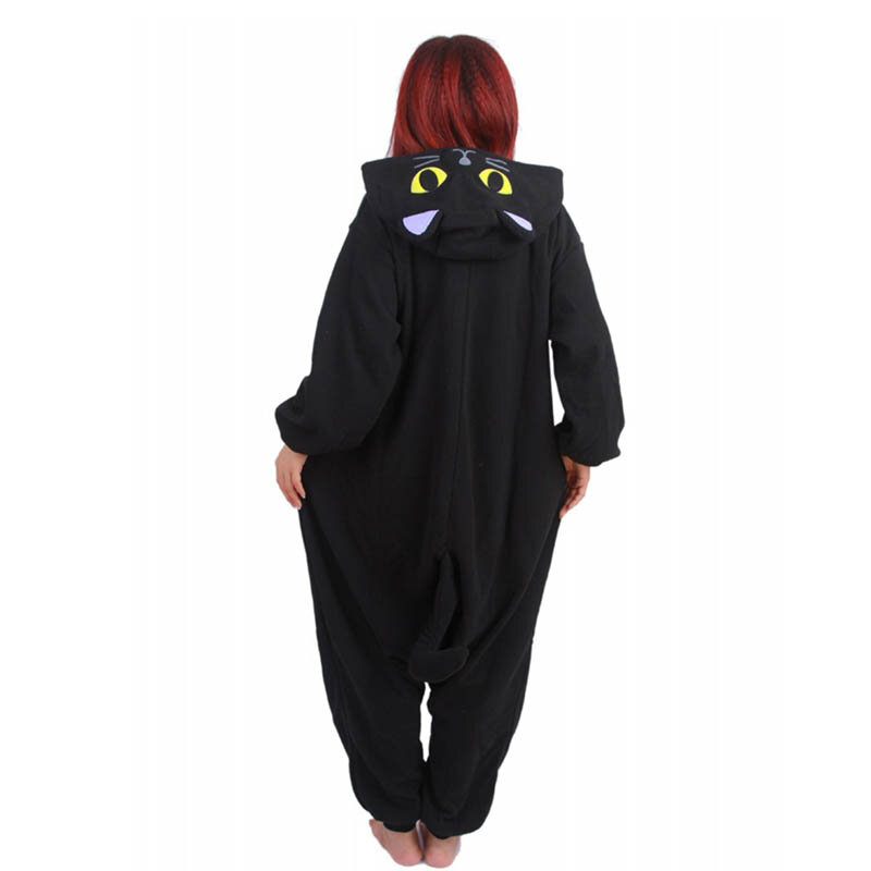 Pyjama Animal Onesie pour adultes, The Midnight Cat Onesie, Polar Smile, Haute qualité, Vente en stock, Chaud, Nouveau