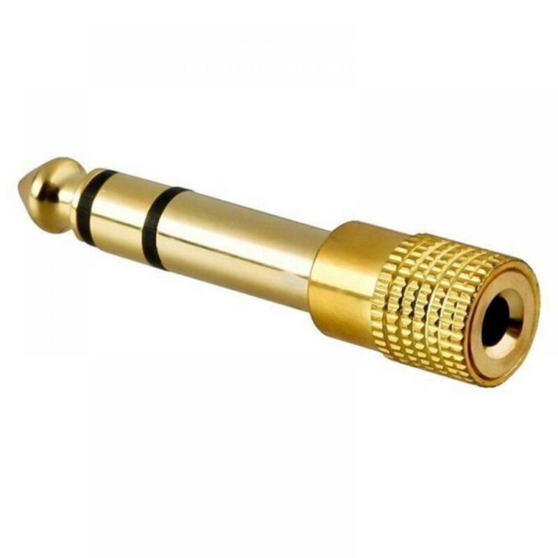 Adaptador de Audio para auriculares estéreo, conector macho de 6,3mm y 1/4 "a 3,5mm y 1/8", color dorado, para el hogar, gran oferta