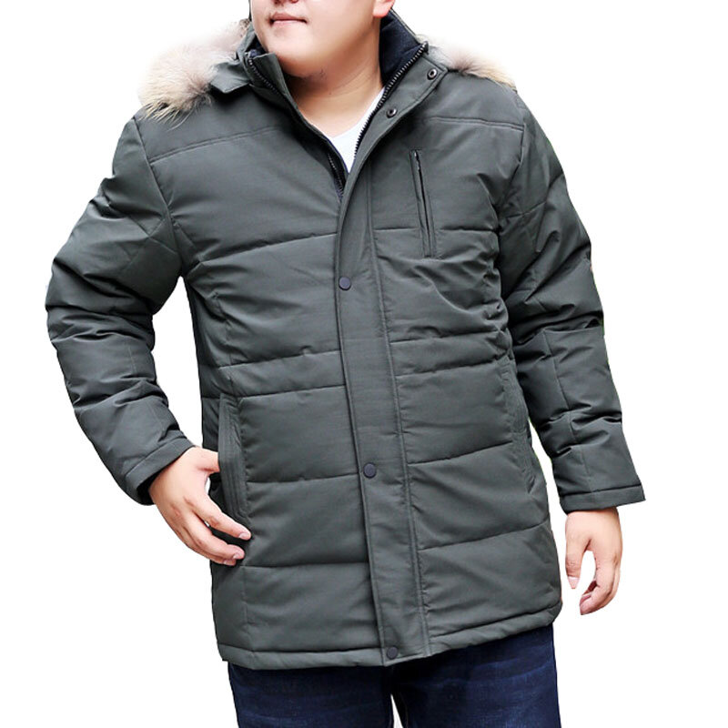 MFERLIER duże rozmiary grube ciepłe kurtki puchowe 8XL 9XL 10XL zimowe płaszcze z długim rękawem