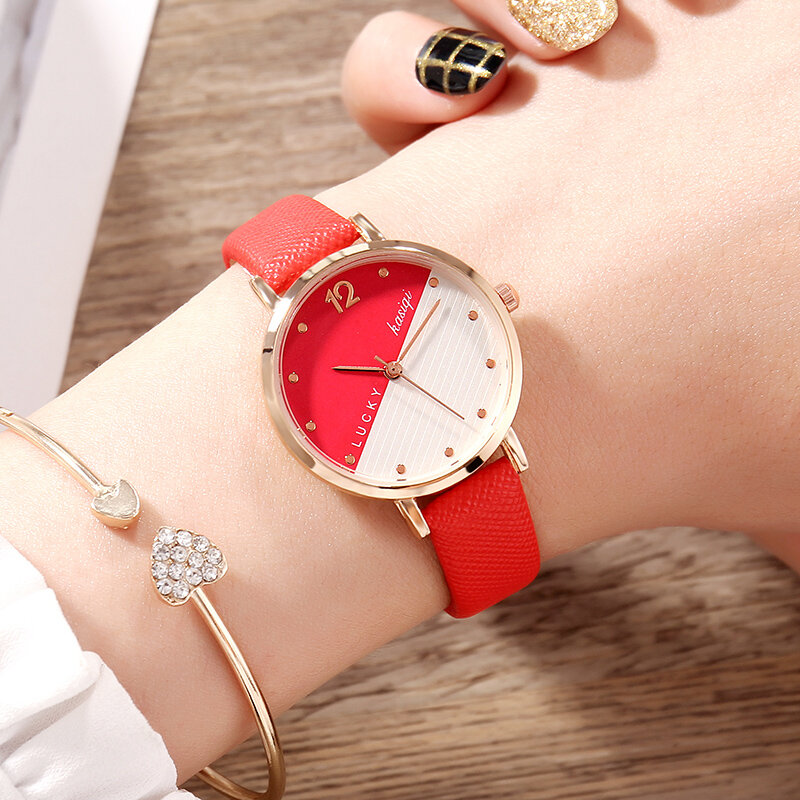 2018 new chic watch female middle school students Korean version of the simple trend retro small fresh college wind wild casual