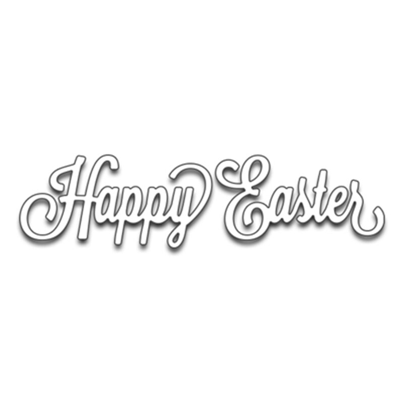 Happy Easter Alfabet Metalen Snijden Sterven Scrapbooking Template Diy Stencil Papier Card Photo Maken Embossing Handgemaakte Decoratie
