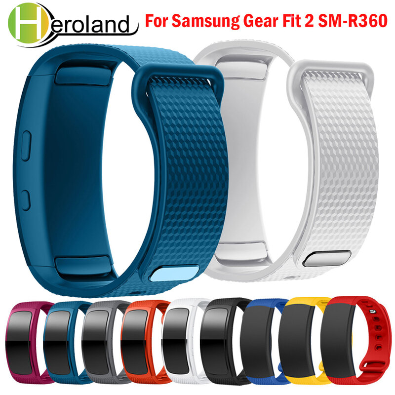 Pulseira de silicone para Samsung Gear, Pulseiras de relógio esportivo, Smartwatch Band, Pulseira para Samsung Gear Fit2 Pro, SM-R360, L, S