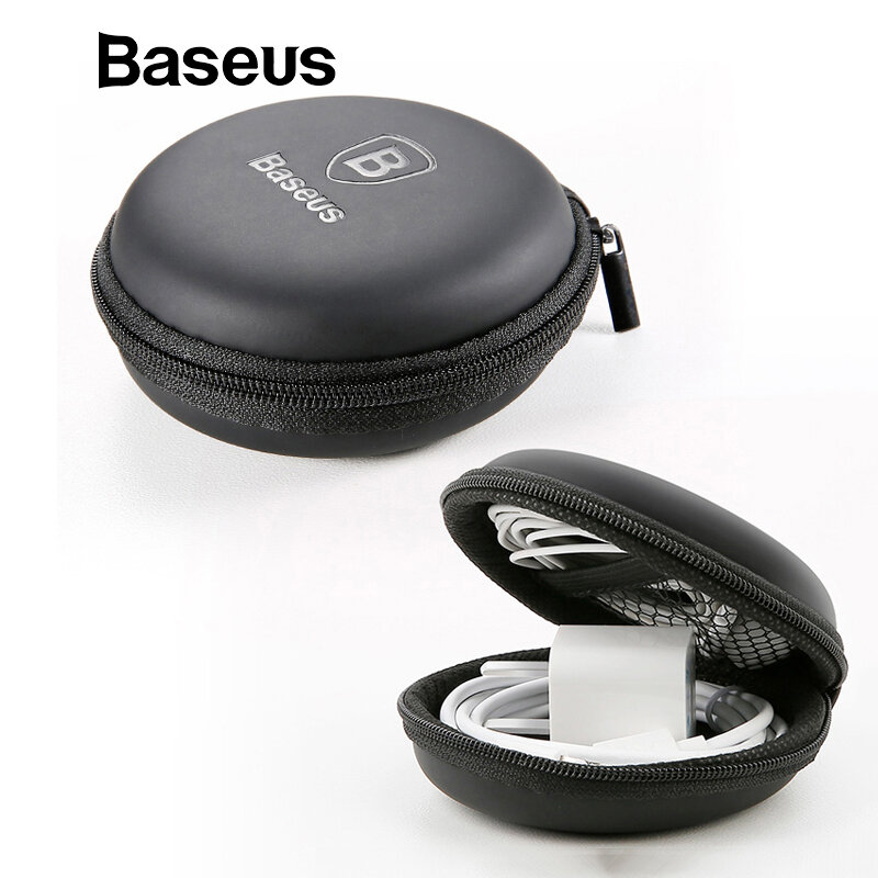 Baseus портативный Аксессуары для мобильных телефонов посылка мини чехол Usb кабель Жесткий сумка для наушников коробка