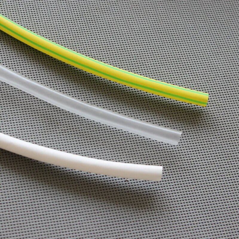 (1 metro/lote) 5mm de diâmetro interno branco/ye & gn/transparente claro tubos de psiquiatra de calor shrinkable sleeving da isolação da tubulação