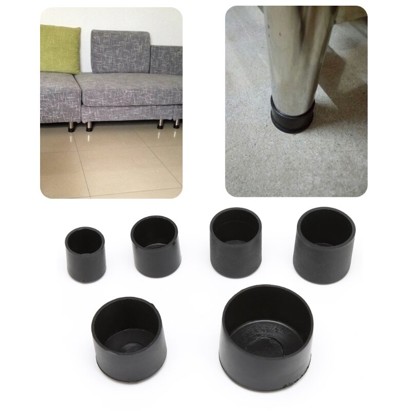 4 pezzi mobili gamba gomma sedia puntale antigraffio piedi mobili gamba tappi protettivi pavimento