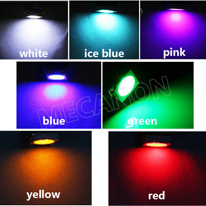Indicateur lumineux de tableau de bord | 20 pièces T5 phare Instrument de voiture, éclairage intérieur de bord, ampoule 1 SMD blanc rouge jaune bleu vert 12V