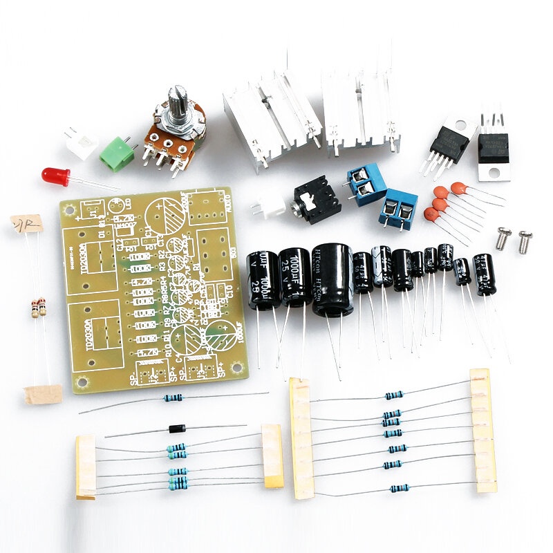 Diy duplo canal tda2030a placa do amplificador de potência kit diy para arduino produção eletrônica formação suíte