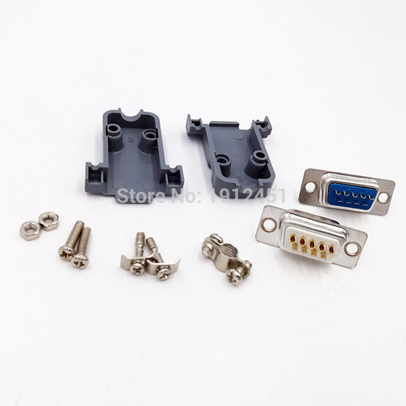 DB9 Vga Plug D Type Connector 9pin Poort Socket Adapter Vrouwelijke & Mannelijke RS232 DP9