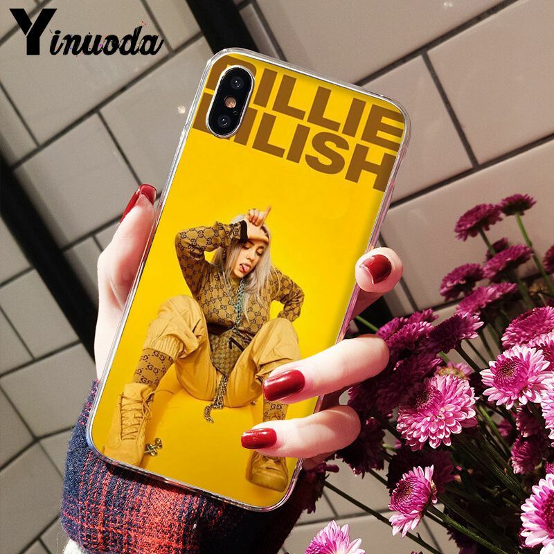 Yinuoda Billie Eilish Khalid caliente encantadora cantante estrella llegó celular funda para iPhone x XS MAX 6 6s 7 7plus 8 8Plus 5 5S SE XR