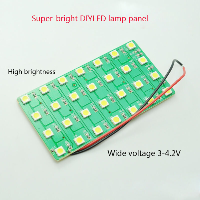 Panel de lámpara led, bricolaje, batería de litio 18650, fuente de alimentación directa de 5W