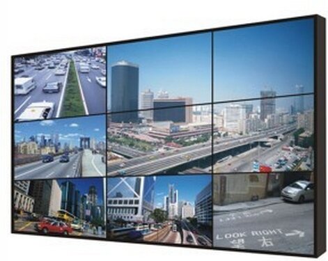 CCTV Monitor Display 46 inch 3x3 LCD video wall with 5.7mm screen to screen 4K display supported DID video wall
