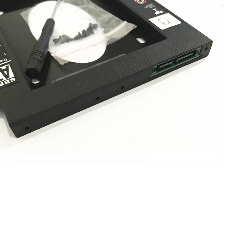 Universal 2,5 "2nd CD/DVD-ROM HDD Disco Duro Caddy Tray SATA 9,5mm 12,7mm Bahía óptica para portátil Notebook Mac Book ampliar memoria