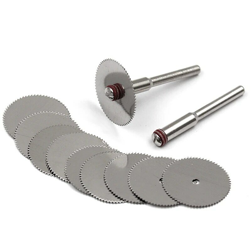 Discos de corte para herramientas rotativas, rueda de corte para Dremel, accesorios para herramientas, 10 unidades, con 2 mandriles de 22mm, 25mm y 32mm