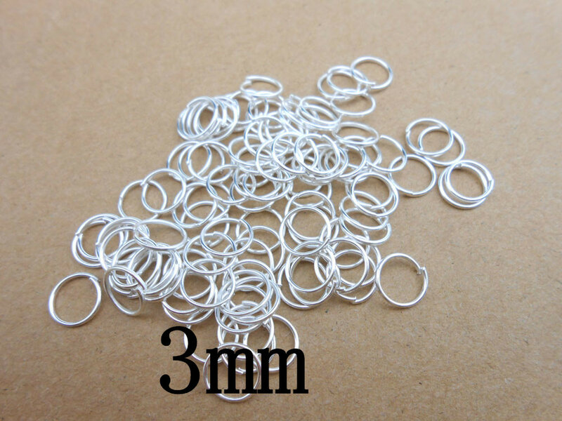 Najwyższa jakość 3MM 500 sztuk/partia 925 srebrny colorOpen Jump pierścień dla DIY ocena biżuteria hurtownie Jump Ring