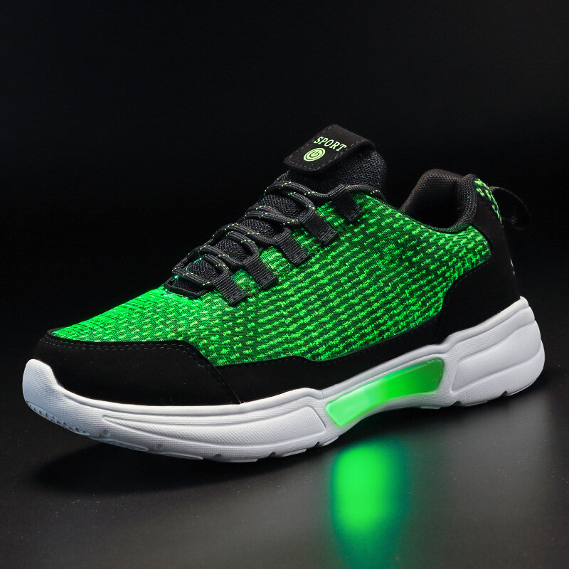 Nuove scarpe a LED scarpe in fibra ottica per ragazze ragazzi uomo donna ricarica USB scarpe luminose per Sneaker da corsa incandescente per adulti