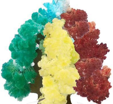 Árvore mágica de papel de natal com cristais, kit de árvore mágica artificial com 2019mm, brinquedo educacional de ciências, novidade para crianças, 100
