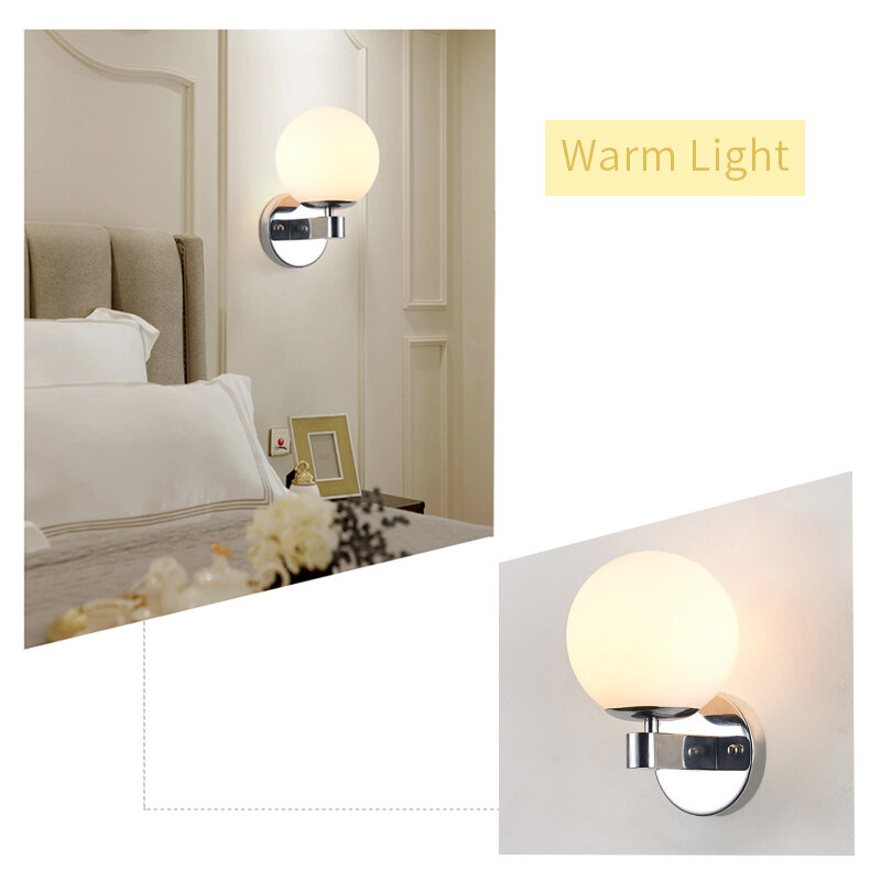 Acrylic LED Wall Light LED Indoor Lighting Light Fixture Wall Lamp For Bedside Living Room Bedroom Wall Lights AC85-265V