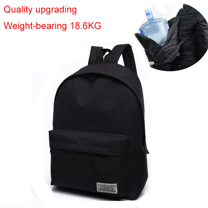 2018 Men Male Canvas black Backpack College Student School Backpack Bags for Teenagers Mochila Casual Rucksack Travel Daypack