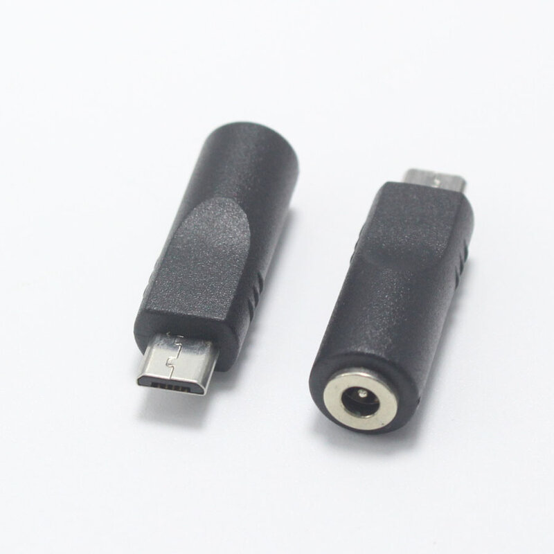 Conector hembra EClyxun de 3,5x1,1mm a conector macho Micro USB adaptador de conector de corriente continua para teléfono MP3 MP4