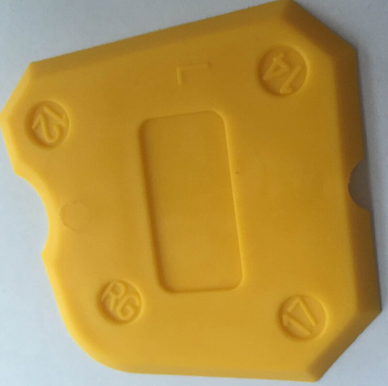 Sellador de TPU de color amarillo, rascador de lechada, herramienta de acabado de sellador, 2 juegos por pedido (4 piezas por juego, total 8 piezas por pedido)