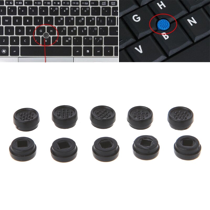 2022 novo 10 pçs trackpoint ponteiro mouse vara ponto boné para dell teclado portátil preto/azul cor