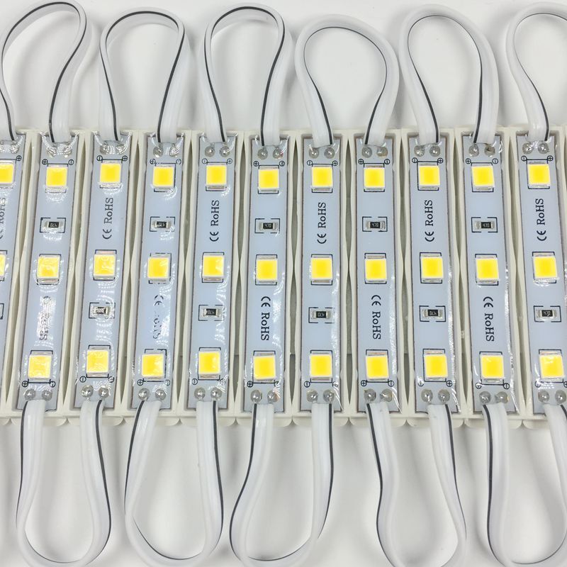10 pièces/lot Module LED 5054 3 LED dc 12v étanche Modules LED de conception publicitaire couleur blanche éclairage Super lumineux
