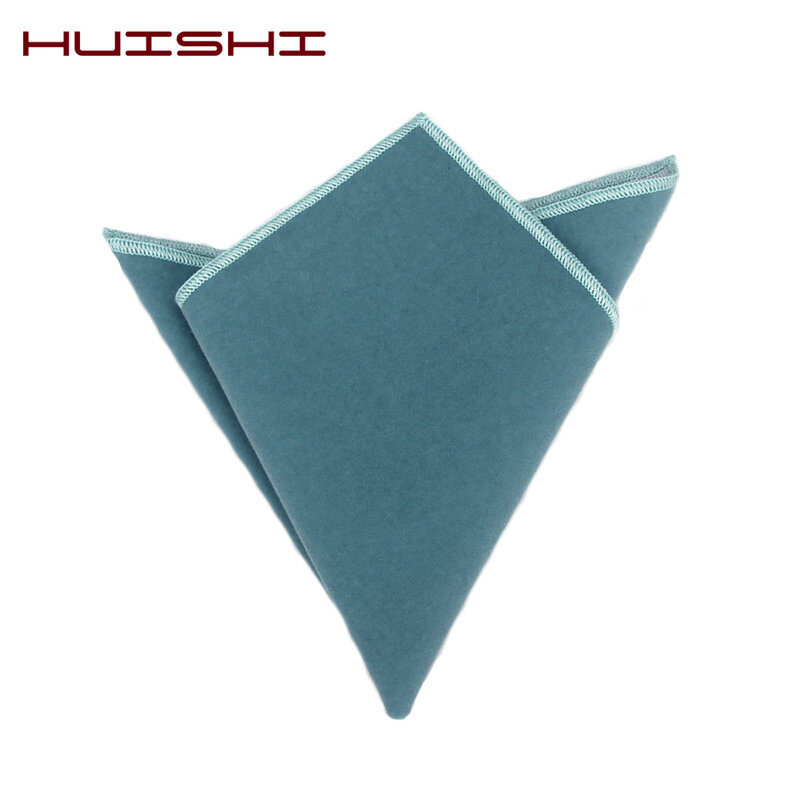 HUISHI-Pañuelo de terciopelo de poliéster para hombre, pañuelo cuadrado de bolsillo de gran tamaño, negro, blanco, rojo, azul, varios diseños, regalo