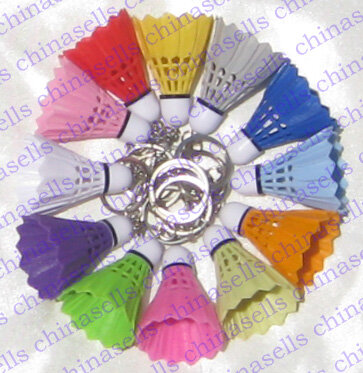 24 pces pvc badminton chaveiro chaveiro