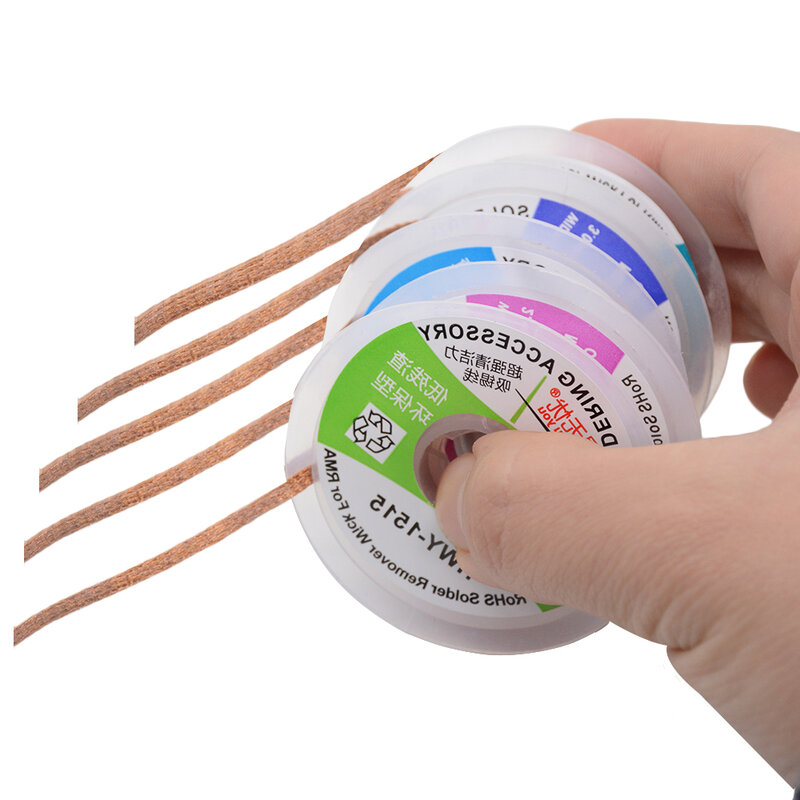 High Quantity Tin Extractor Width 1.5mm 2.0mm 2.5mm 3mm 3.5mm Length 1.5M Desoldering Braid Solder Remover Wick Wire Repair Tool