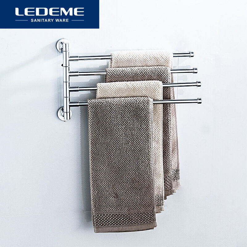 LEDEME metalowy wieszak na ręczniki wieszak obrotowy na ręczniki na ścianę w kuchni/łazience do montażu na ścianie ręcznik polerowany uchwyt stojaka L112 L113 L114