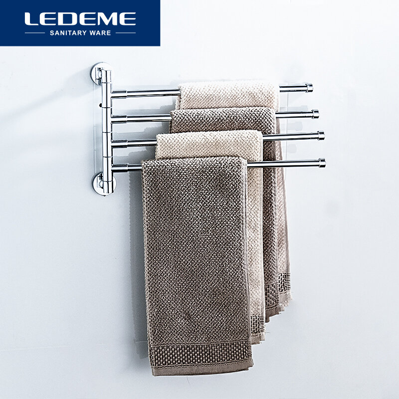 LEDEME – porte-serviettes mural en métal L112 L113 L114, porte-serviettes rotatif, pour salle de bains, cuisine