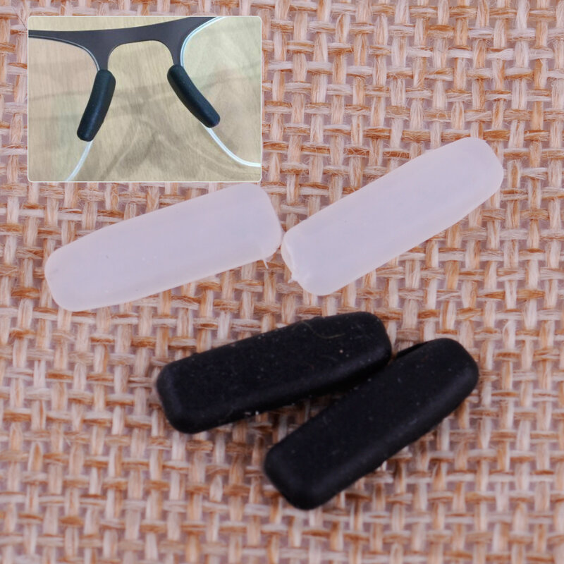 2Pairs Anti Slip Black And White Silicone Nose Pads Replacement Kit Fit For IC! Berlin Sunglasses