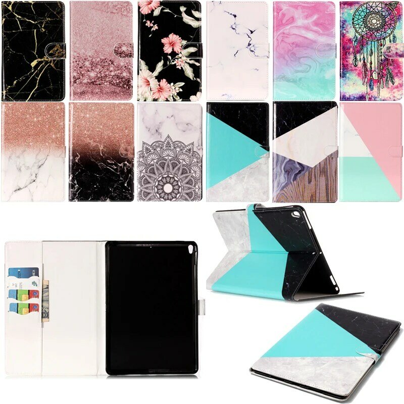 Funda Capa For Apple iPad Pro 10.5 2017 A1701 A1709 Fashion Marble Leather Wallet Flip Case Tablet Cover Coque Skin Shell Cases