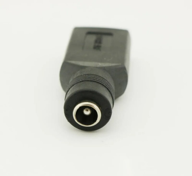 Adaptador de conector de fonte de alimentação dc, 2 peças usb 2.0 a fêmea para 5.5mm x 2.1mm fêmea 5v