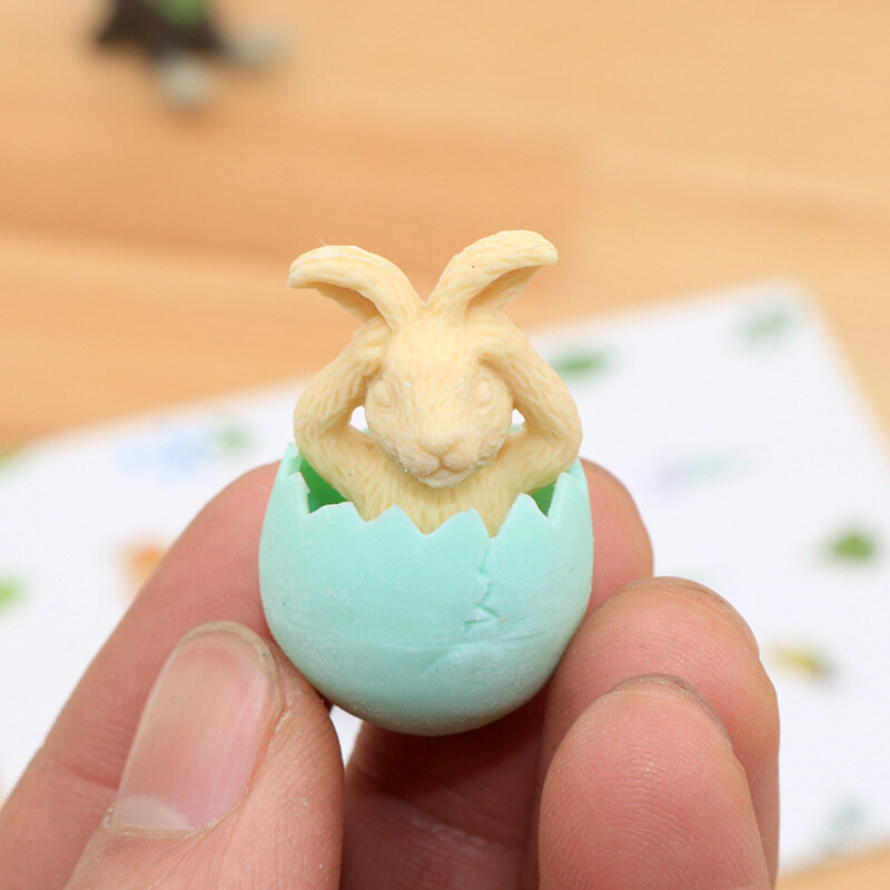 1 pz creativo adorabile guscio d'uovo coniglio gomma protezione ambientale gomma studente cancelleria gomma fonte all'ingrosso