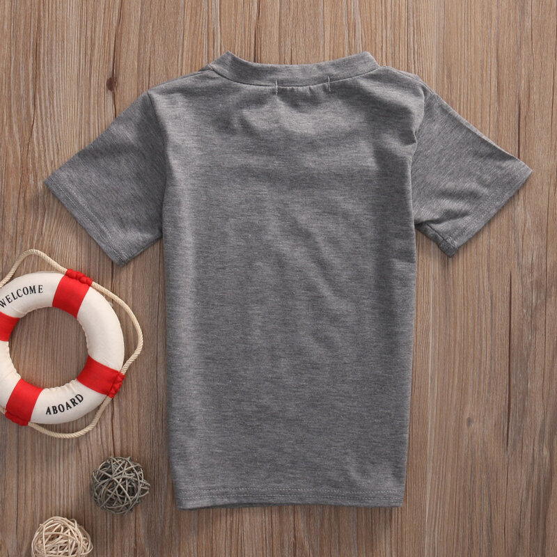 Drop Pengiriman 2017 Keluarga Pencocokan Pakaian Adik Surat Lucu Bayi Laki-laki Baju Monyet dan Saudara Kasual Besar Anak Laki-laki T-shirt Tops