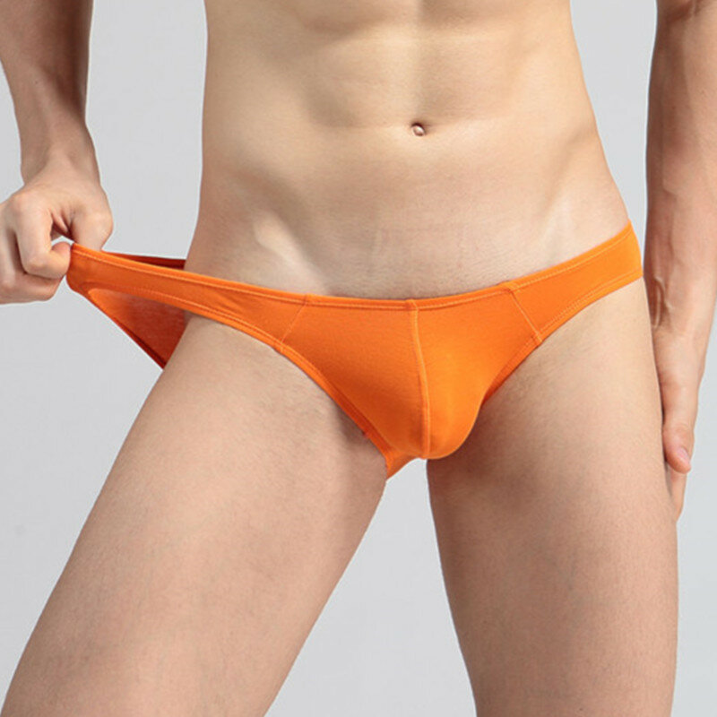 Sexy Solid Underwear Modal Briefs Shorts Soft Bulge Pouch Underpants Slip Homme Plus Size Men's Bikini Briefs 10 Colors Panties