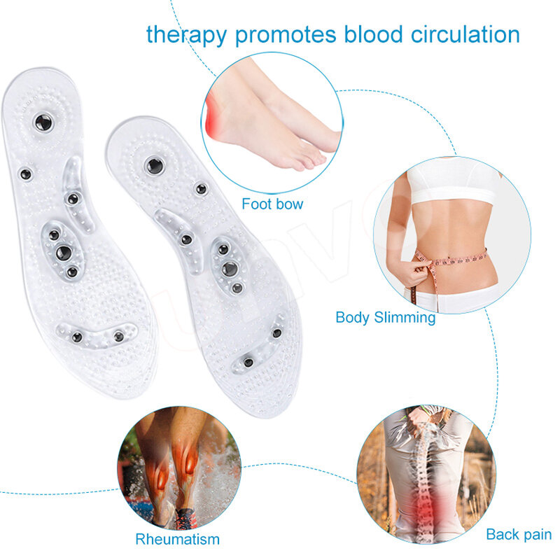 Terapia magnetyczna wkładki silikonowe przezroczyste odchudzanie odchudzanie wkładka masaż pielęgnacja stóp wkładka do buta hurtownie Dropshipping podeszwa
