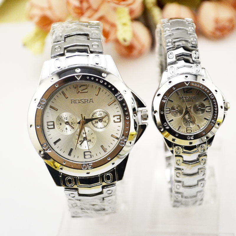 Модные Белые парные часы, пара корейских трендовых стальных часов для влюбленных мужчин водонепроницаемые часы кварцевые