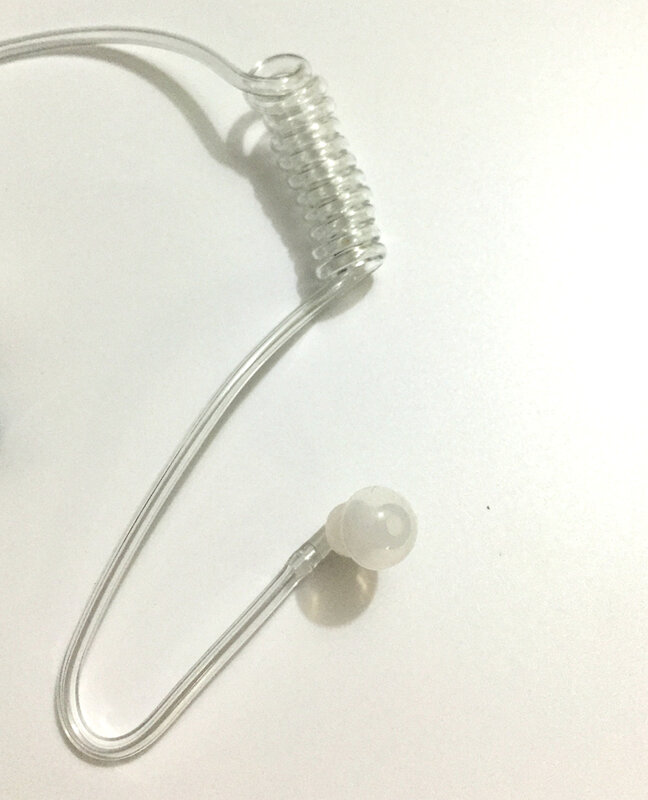 2 Di 1 K Plug Fleksibel Akustik Tabung PTT MIC 2-Pin Earpiece Headset untuk Kenwood Baofeng TYT Radio 3.5 Mm untuk First Ponsel