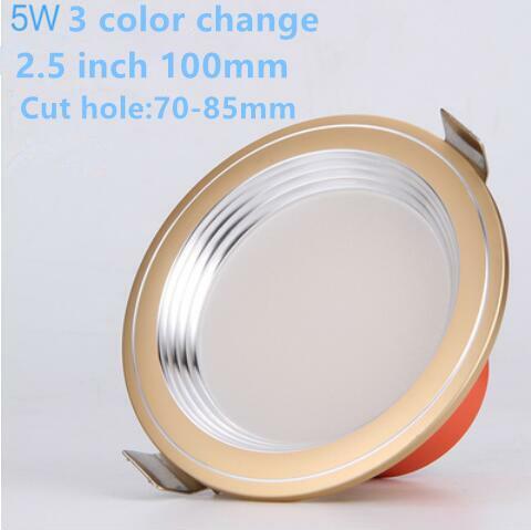 5W/7W 3 color change LED Ceiling Lamp Downlights For Bathroom Stairs Balcony AC220V AC110V
