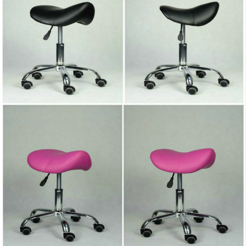 Kosmetologii fryzury stołek kreatywny siodło krzesło podnoszone obrotowe krzesło z podnóżkiem regulowany krzesło do salonu ergonomia siedzenia