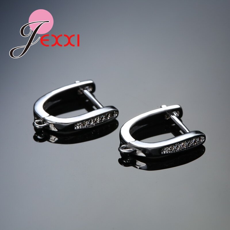 Ein Paar Zwei PCS Fashion Shiny CZ Ohrring Erkenntnisse DIY Schmuck Mode Mit Glänzenden Zirkonia Heißer Verkauf