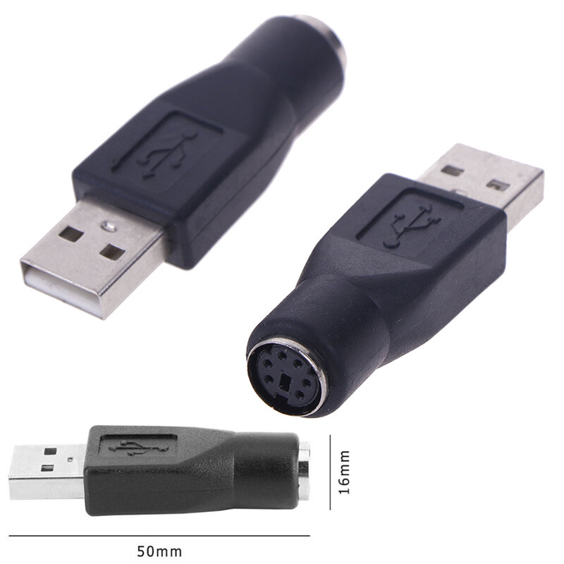 2 chiếc PS/2 Nam sang USB Nữ Cổng Chuyển Đổi Adapter cho MÁY TÍNH Bàn Phím Chuột Bàn Di Chuột