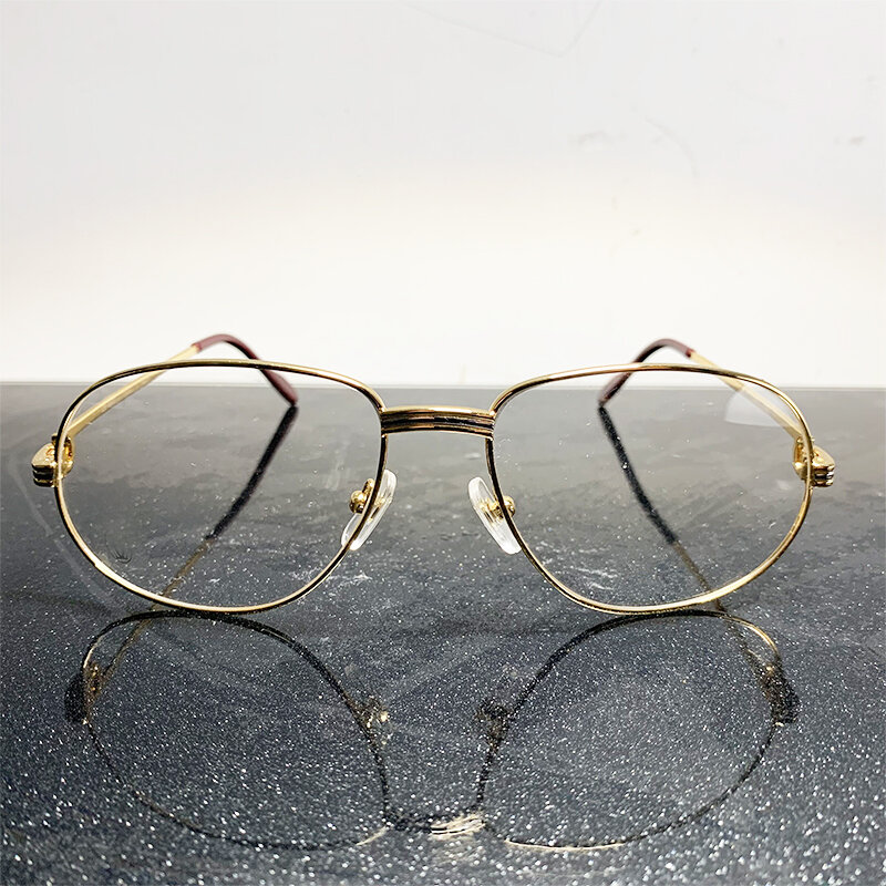 Oprawki do okularów Retro Carter Gold Eye czyste soczewki do okularów przezroczyste okulary luksusowe oprawki do okularów korekcyjnych hurtownia szkła