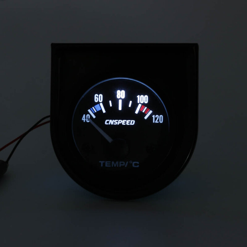 Cnspeed 52mm medidor de temperatura da água do carro temperatur medidor de temperatura do carro preto rosto painel auto medidor yc101261